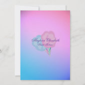 Cotton Candy 16 . Geburtstag Birthday Einladung (Rückseite)