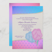 Cotton Candy 16 . Geburtstag Birthday Einladung (Vorne/Hinten)
