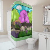 Cotton Candy Abstrakt Art Duschvorhang (Beispiel)