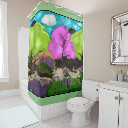 Cotton Candy Abstrakt Art Duschvorhang (Beispiel)