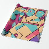 Cotton Candy Abstrakt Art Geschenkpapier (Ungerollt)