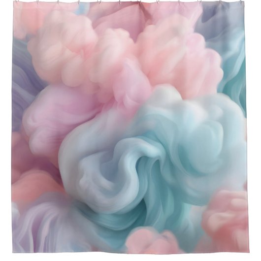 Cotton Candy Abstrakt Duschvorhang (Vorderseite)