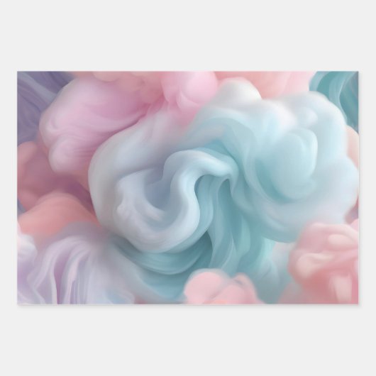 Cotton Candy Abstrakt Geschenkpapier Set (Vorderseite 3)