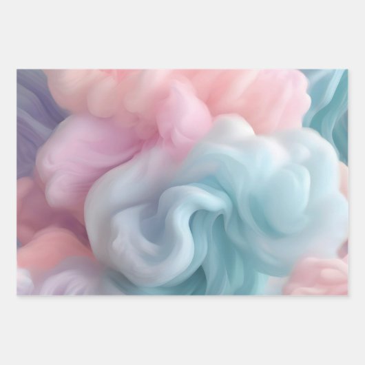 Cotton Candy Abstrakt Geschenkpapier Set (Vorderseite)