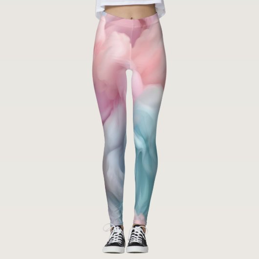 Cotton Candy Abstrakt Leggings (Vorderseite)