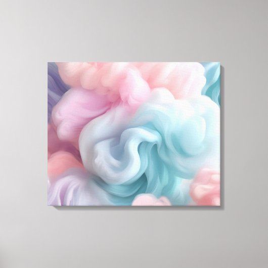 Cotton Candy Abstrakt Leinwanddruck (Vorderseite)