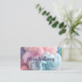 Cotton Candy Abstrakt Visitenkarte (Stehend Vorderseite)