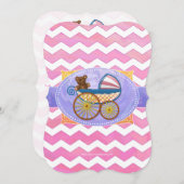 Cotton Candy Baby Stuff Einladung (Vorne/Hinten)