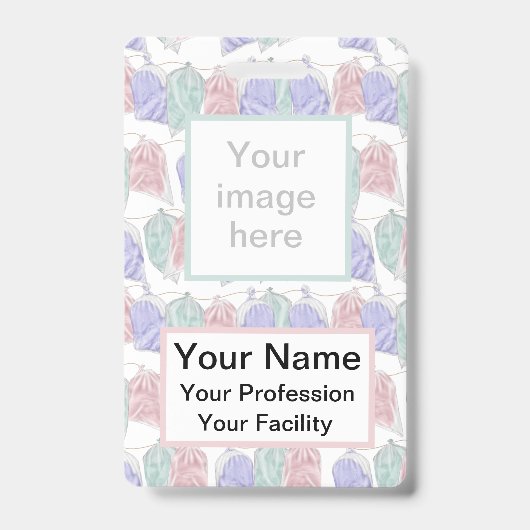 Cotton Candy Bags auf String-Abzeichen Ausweis (Vorderseite)