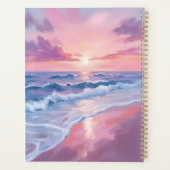 Cotton Candy Beach | Pink Ocean Waves Painting Planer (Rückseite)