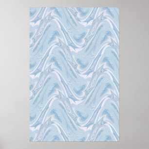 Cotton Candy Blue Abstrakt Poster