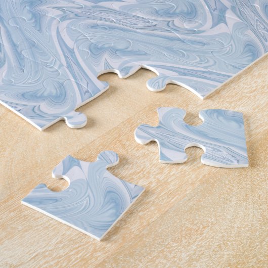 Cotton Candy Blue Abstrakt Puzzle (Seite)