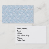 Cotton Candy Blue Abstrakt Visitenkarte (Vorne/Hinten)