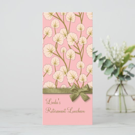 Cotton Candy Bouquet Retirement Party Programm (Stehend Vorderseite)