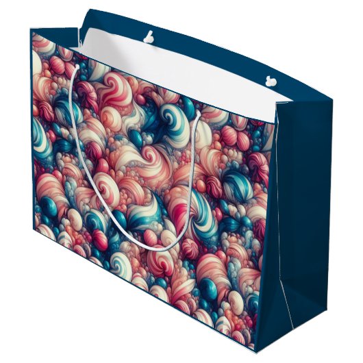 Cotton Candy Bubblegum Große Geschenktüte (Rückseite Schrägansicht)