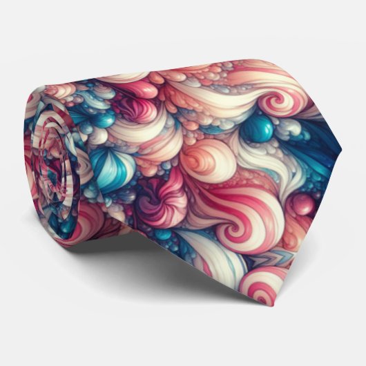 Cotton Candy Bubblegum Krawatte (Gerollt)