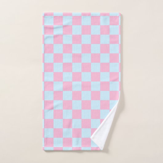 Cotton Candy Checkerboard Badhandtuch Set (Handtuch)