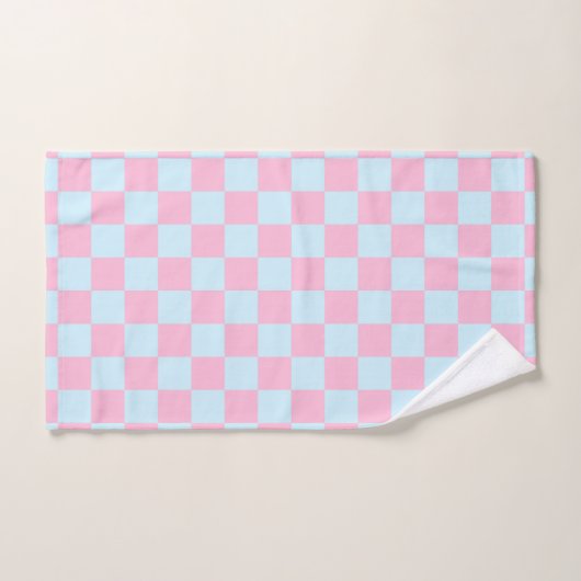 Cotton Candy Checkerboard Badhandtuch Set (Handtuch)