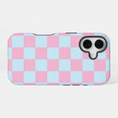 Cotton Candy Checkerboard iPhone 16 Hülle (Rückseite (Horizontal))