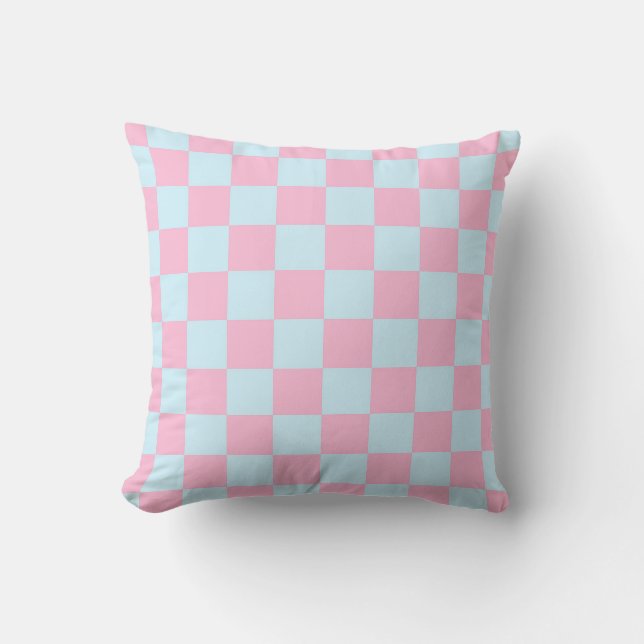 Cotton Candy Checkerboard Kissen (Vorderseite)