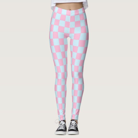 Cotton Candy Checkerboard Leggings (Vorderseite)