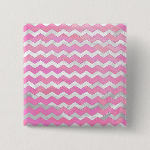 Cotton Candy Chevon Pattern Button
