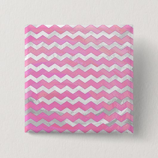 Cotton Candy Chevon Pattern Button (Vorderseite)