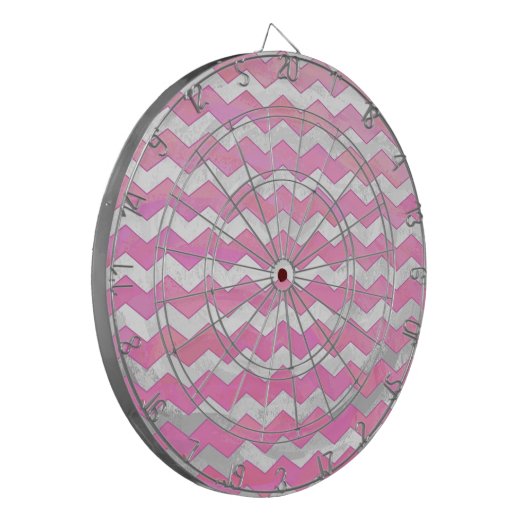 Cotton Candy Chevon Pattern Dartscheibe (Vorderseite Links)