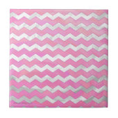 Cotton Candy Chevon Pattern Fliese (Vorderseite)