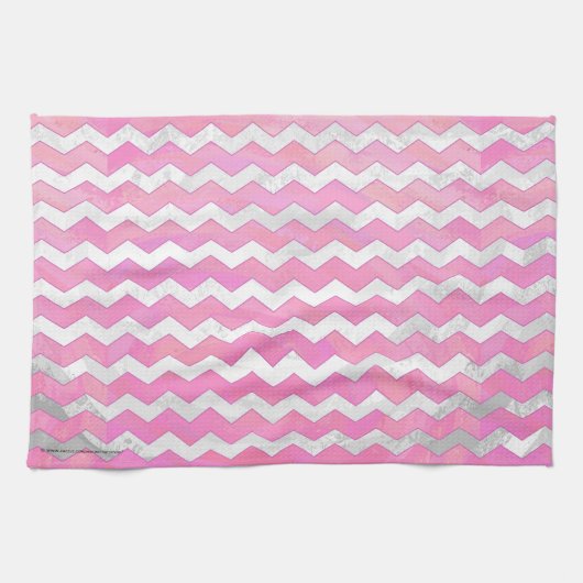 Cotton Candy Chevon Pattern Handtuch (Horizontal)