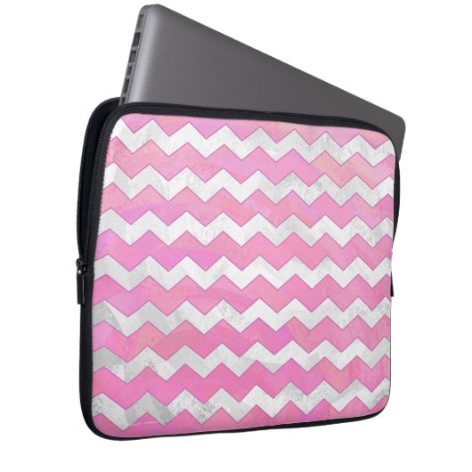 Cotton Candy Chevon Pattern Laptopschutzhülle (Vorne Rechts)