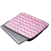 Cotton Candy Chevon Pattern Laptopschutzhülle (Vorne Knopf)