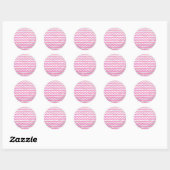 Cotton Candy Chevon Pattern Runder Aufkleber (Blatt)