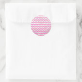Cotton Candy Chevon Pattern Runder Aufkleber (Tasche)
