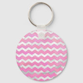 Cotton Candy Chevon Pattern Schlüsselanhänger (Vorderseite)
