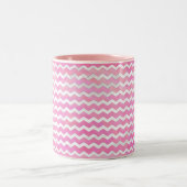 Cotton Candy Chevon Pattern Zweifarbige Tasse (Mittel)