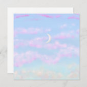Cotton Candy Cloud Card Einladung (Vorne/Hinten)