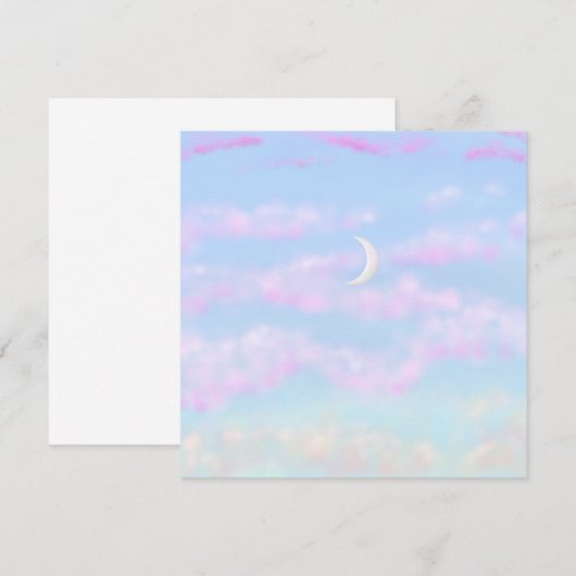 Cotton Candy Cloud Card Einladung (Vorne/Hinten)
