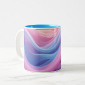 Cotton Candy Cloud Waves Zweifarbige Tasse (Vorderseite Links)