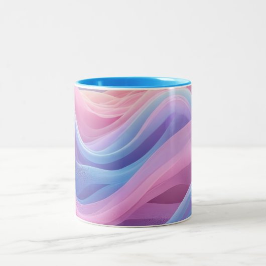 Cotton Candy Cloud Waves Zweifarbige Tasse (Mittel)