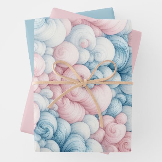 Cotton Candy Clouds Geschenkpapier Set (Beispiel)
