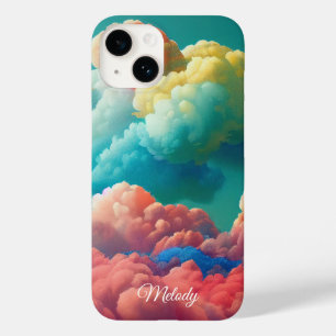 Cotton Candy Clouds Personalisiert Case-Mate iPhone 14 Hülle
