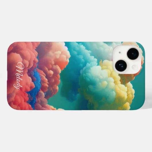 Cotton Candy Clouds Personalisiert Case-Mate iPhone Hülle (Rückseite (Horizontal))