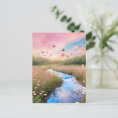 Cotton Candy Clouds Postkarte (Stehend Vorderseite)