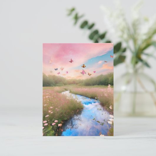 Cotton Candy Clouds Postkarte (Stehend Vorderseite)