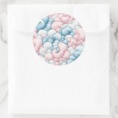 Cotton Candy Clouds Runder Aufkleber (Tasche)