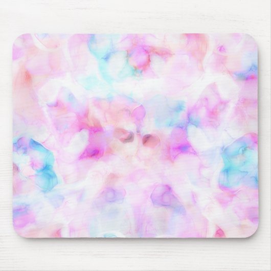 Cotton Candy Colors Watercolor Glam Mousepad (Vorne)