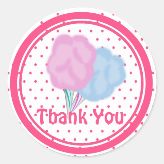 Cotton Candy Dots Runder Aufkleber (Vorderseite)