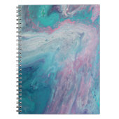 Cotton Candy Dreams Fluid Art Notizblock (Vorderseite)