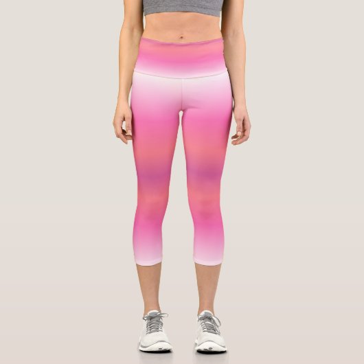 Cotton Candy Dreams - Gradient Capri Leggings (Vorderseite)